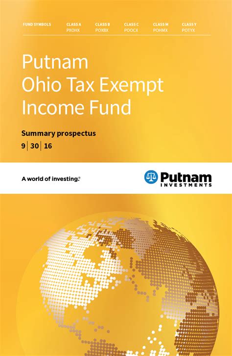 poxbx|Putnam Ohio Tax Exempt Income Fund Class B, POXBX .